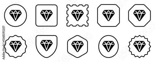 Editable diamond, wealth, treasure vector icon. Video game, game elements. Part of a big icon set family. Perfect for web and app interfaces, presentations, infographics, etc