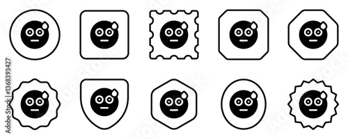 Editable confused, shocked, surprised emoticon vector icon. Part of a big icon set family. Part of a big icon set family. Perfect for web and app interfaces, presentations, infographics, etc