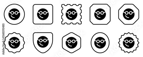 Editable smart glasses expression emoticon vector icon. Part of a big icon set family. Part of a big icon set family. Perfect for web and app interfaces, presentations, infographics, etc