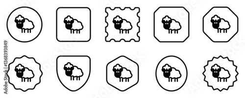 Editable sheep, ewe, lamb vector icon. Animal, farm, livestock. Part of a big icon set family. Perfect for web and app interfaces, presentations, infographics, etc