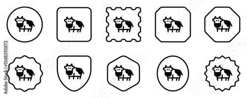 Editable cow, cattle, bull vector icon. Animal, farm, livestock. Part of a big icon set family. Perfect for web and app interfaces, presentations, infographics, etc