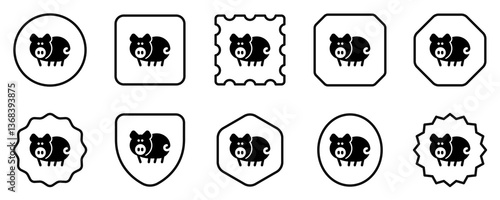 Editable pig, sow, boar vector icon. Animal, farm, livestock. Part of a big icon set family. Perfect for web and app interfaces, presentations, infographics, etc