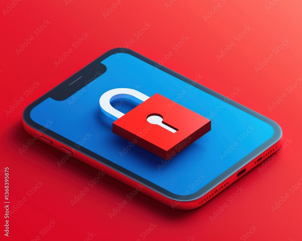 Mobile app displaying real-time election updates with a secure lock icon Mobile app displaying real-time election updates with a secure lock icon