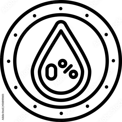 Alcohol Free Icon Vector Element