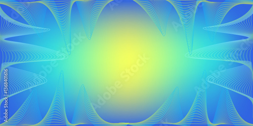 blue sky yellow gradient technology background, digital  communication template, illustration element, banner poster cover pattern vector line