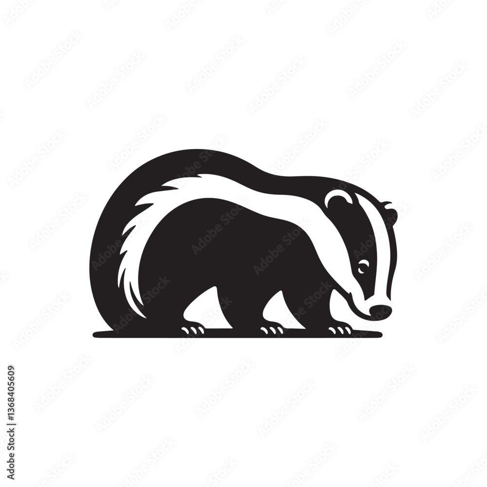 Fototapeta premium vector illustration of a bear badger