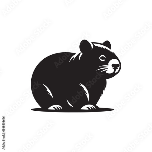 vector illustration of a wombat
