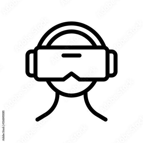virtual reality line icon