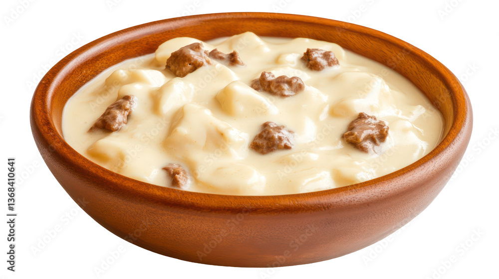 Creamy Dessert in Rustic Bowl Creamy Dessert in Rustic Bowl