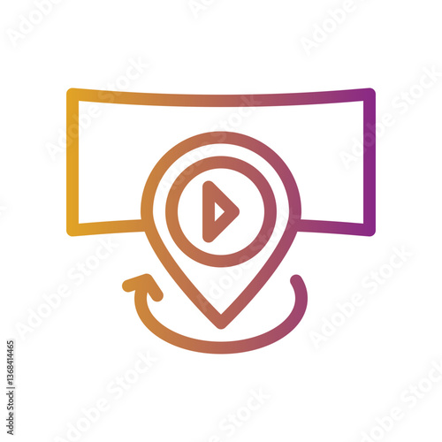 virtual tour gradient icon