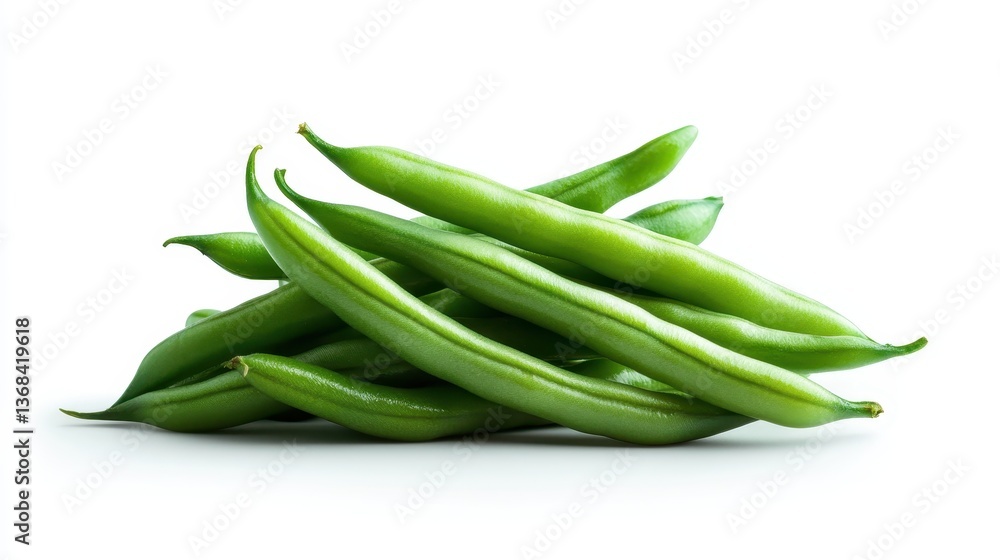 A visually appealing arrangement of fresh green beans, showcasing their vibrant color and smooth texture, symbolizing freshness and healthy eating in culinary arts. A visually appealing arrangement of fresh green beans, showcasing their vibrant color and smooth texture, symbolizing freshness and healthy eating in culinary arts.
