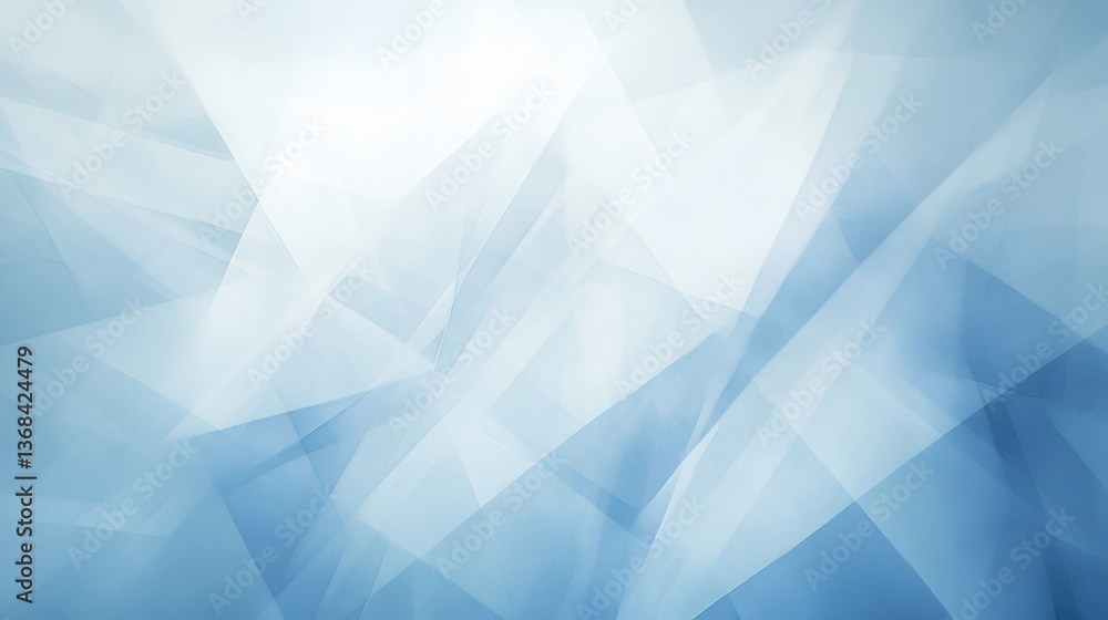 Abstract Geometric Shapes in Blue and White, Creating a Modern Artistic Background