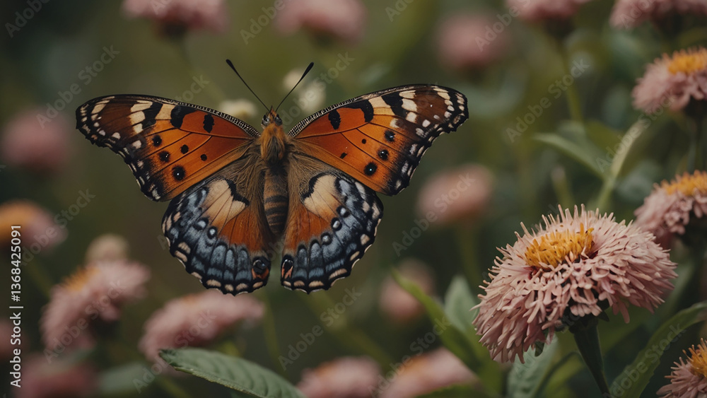 Obraz premium monarch butterfly on flower
