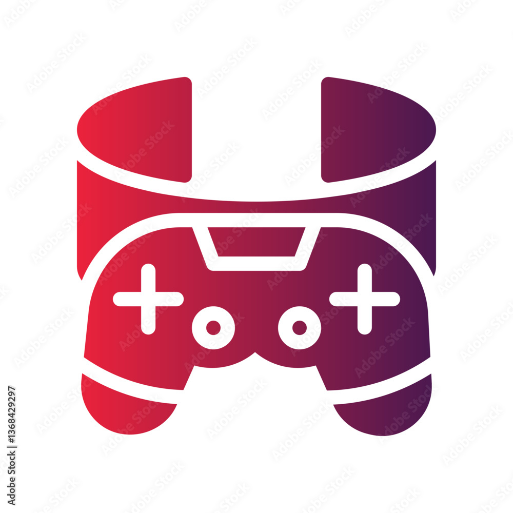 Obraz premium VR game flat gradient icon