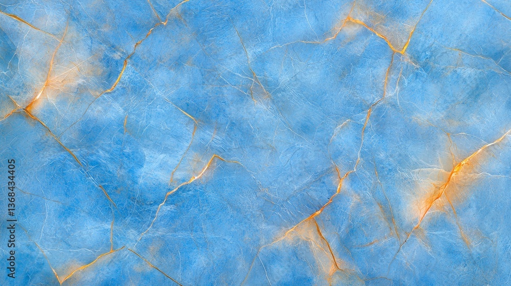 Fototapeta premium Mesmerizing blue and orange marble texture, vibrant abstract background for creative projects