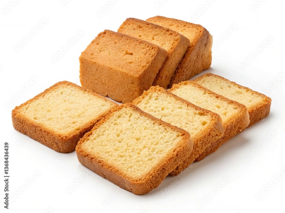 Cake rusks isolated on transparent background Cake rusks isolated on transparent background