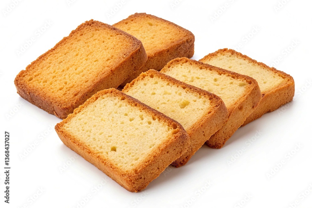 Cake rusks isolated on transparent background Cake rusks isolated on transparent background