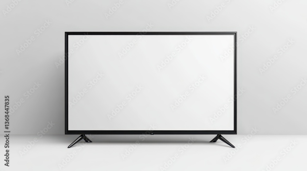 Sleek flatscreen tv on white background, modern home entertainment solution modern Sleek flatscreen tv on white background, modern home entertainment solution modern