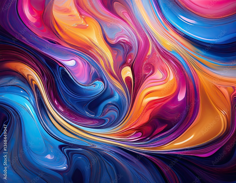 Obraz premium mesmerizing abstract background featuring a liquid marble texture with vibrant color gradients. 