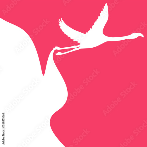 Summer Flamingo Banner. Ideal for party invitations, travel flyers, summer sales, beach bar promotions, and festive posters. Tropical Vacation and Party Design