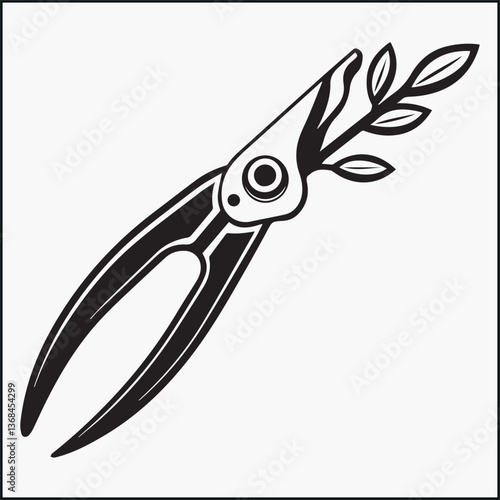 Garden pruner silhouette ,Garden scissors