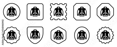 Editable varsity jacket vector icon. Clothing, fashion, apparel. Part of a big icon set family. Perfect for web and app interfaces, presentations, infographics, etc