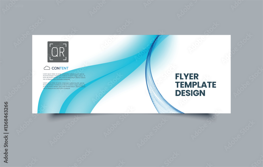 Abstract banner with wavy shapes. Horizontal flyer with gentle gradient waves. Editable image. Abstract banner with wavy shapes. Horizontal flyer with gentle gradient waves. Editable image.