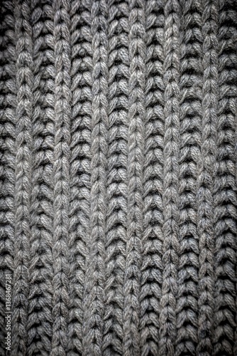 Wallpaper Mural Gray wool knit pattern, close up of cashmere texture Torontodigital.ca