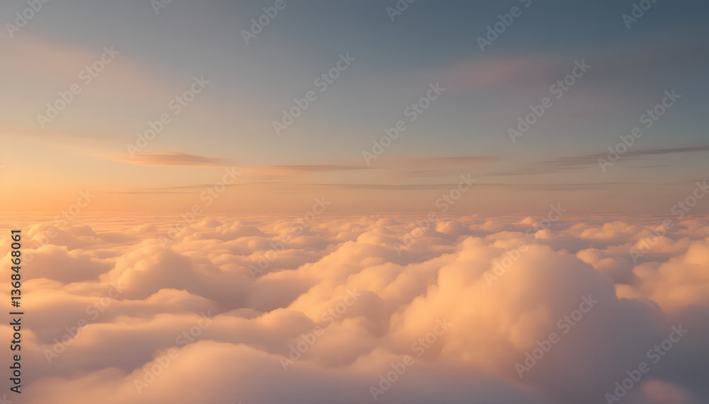 A serene sunset above a sea of clouds, where warm orange and pink hues gently transition into deep blue, creating a calming and dreamy sky. A serene sunset above a sea of clouds, where warm orange and pink hues gently transition into deep blue, creating a calming and dreamy sky.