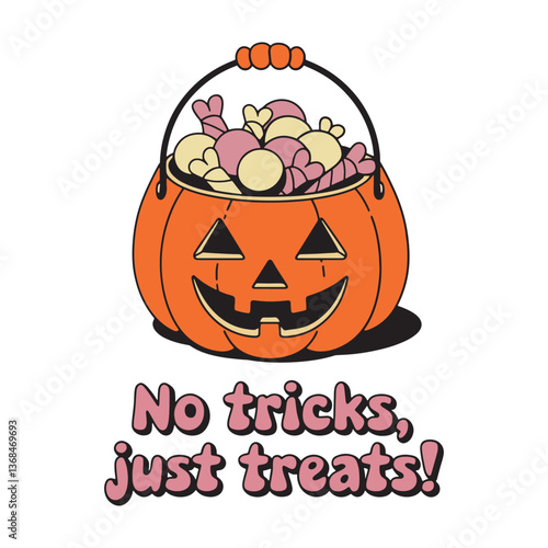 No Tricks Just Treats T Shirt Design Halloween