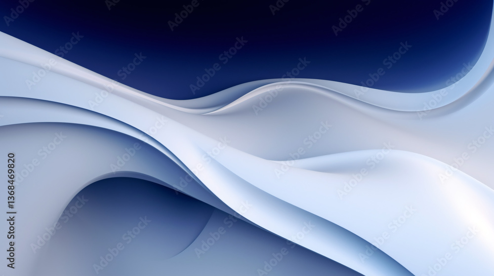 Fototapeta premium Abstract 3D-rendered white background with soft lighting and shadows, ideal for web technology display banners.