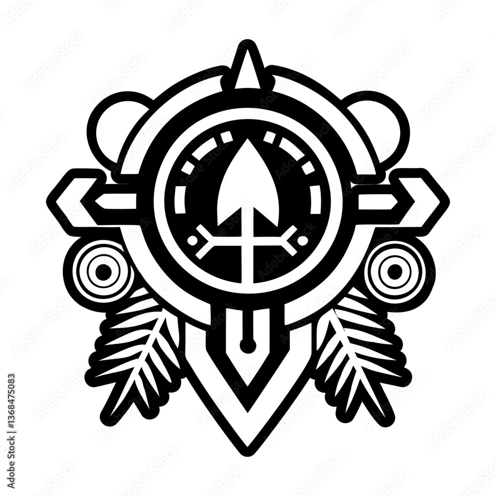 Fototapeta premium A solid style icon of cherokee journey tattoo