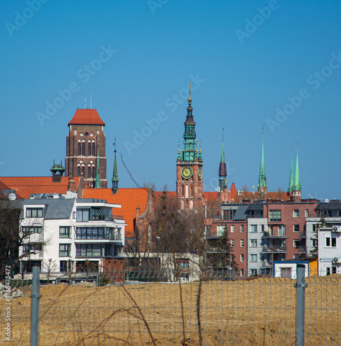 panorama gdańska, widok z innej perspektywy