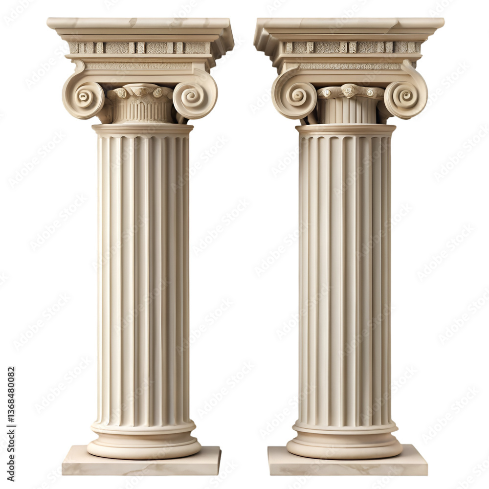 classic column isolated on white classic column isolated on white
