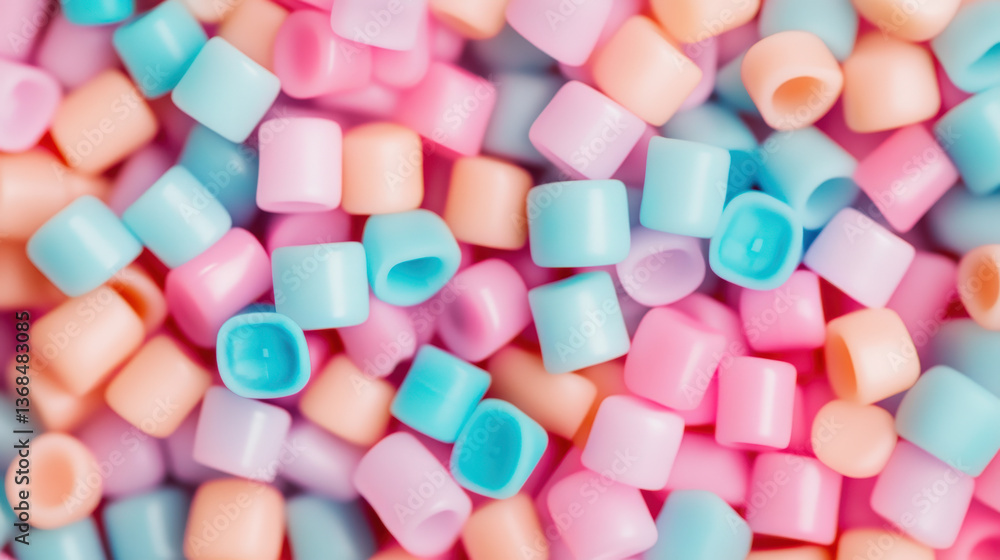 Plastic materials - Thermoplastics (Re-moldable when heated) - Polyethylene (PE): High-Density Polyethylene (HDPE): Stiffer and stronger, used in bottles, piping, and heavy-duty bags. seamless texture Plastic materials - Thermoplastics (Re-moldable when heated) - Polyethylene (PE): High-Density Polyethylene (HDPE): Stiffer and stronger, used in bottles, piping, and heavy-duty bags. seamless texture