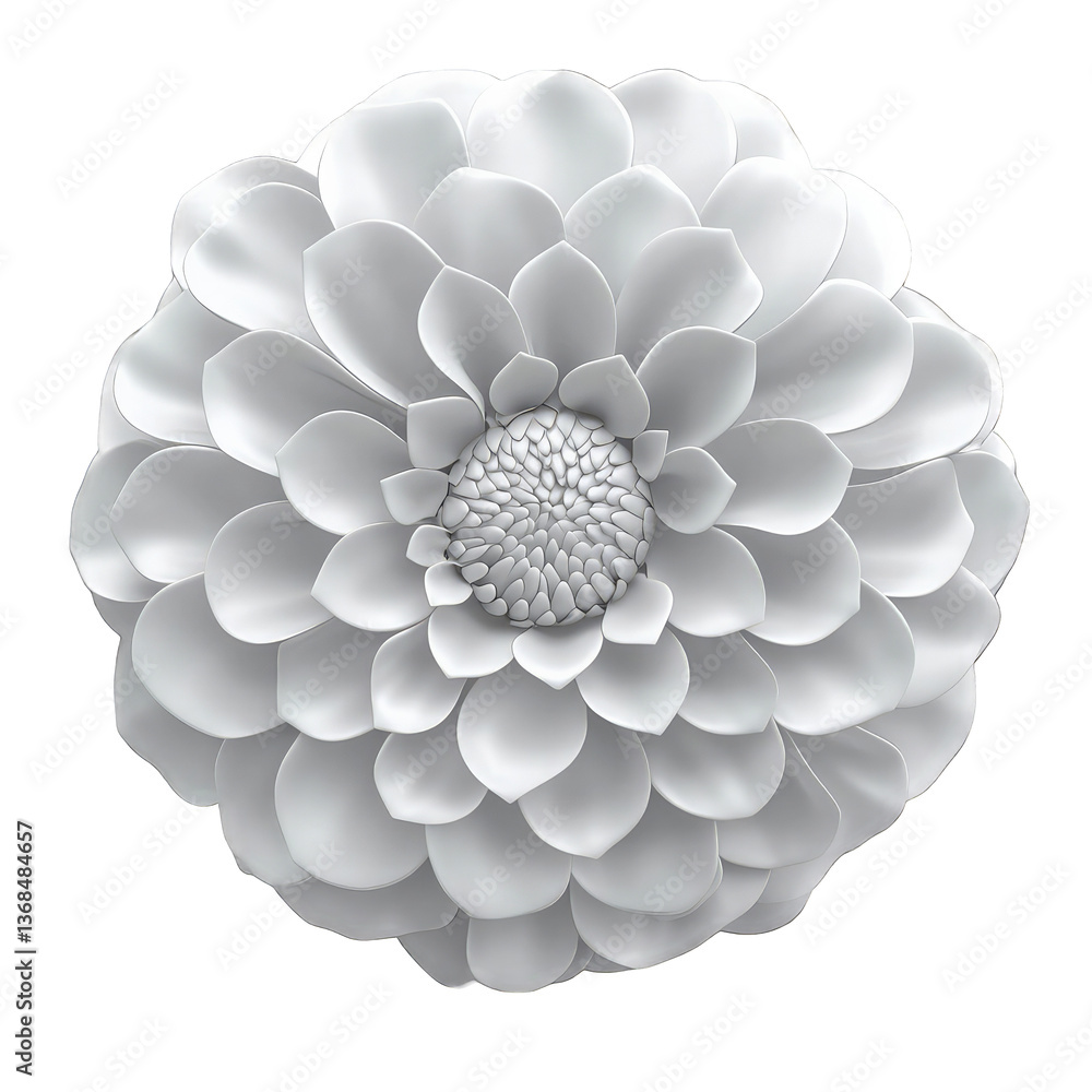 Elegant White Flower With Delicate Petals And Symmetrical Design Isolated On Transparent Background Elegant White Flower With Delicate Petals And Symmetrical Design Isolated On Transparent Background