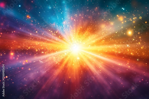 Light funnel with beams of light converging, representing clarity and enlightenment