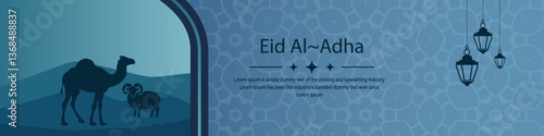 Eid alAdha Celebration a Festive Islamic Holiday social media banner design
