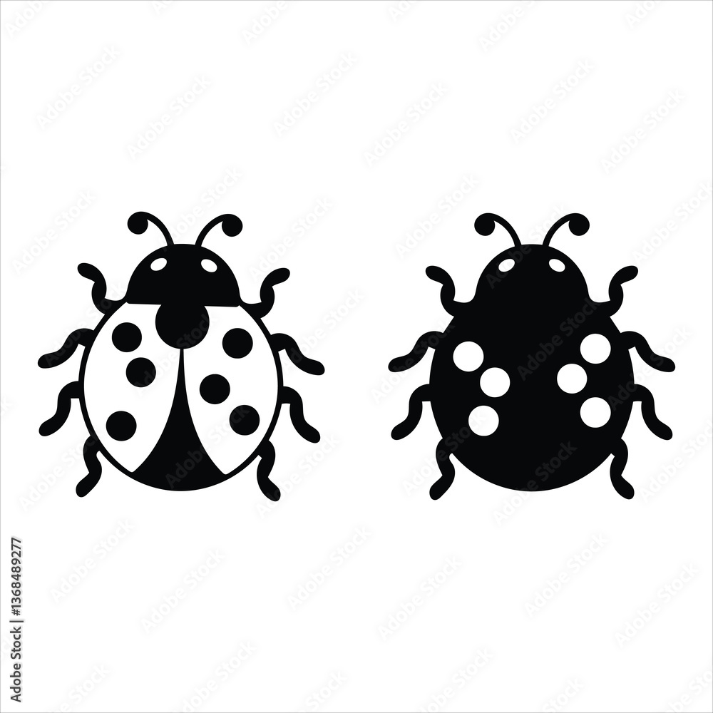 Obraz premium Cute ladybug vector illustration on a white background