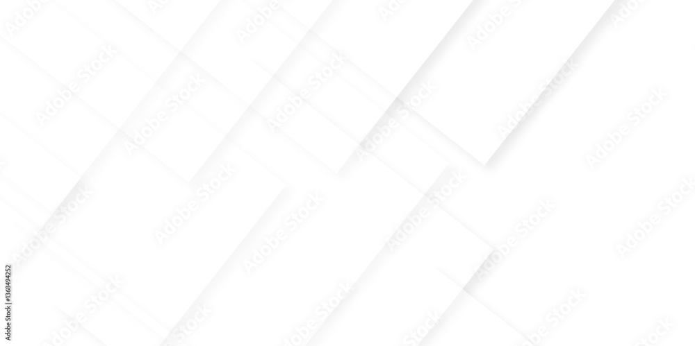 Obraz premium Vector white and gray overlap triangle geometric technology pattern. minimal rectangle arranged white lines transparent web square background layers. overlap web presentation design.