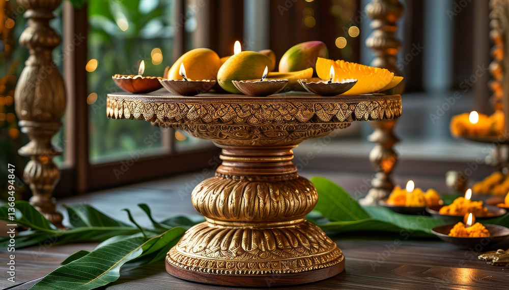 Diwali product display podium background, Doorway to Fortune, luxurious wood, gold engravings, mango leaves, torans, rangoli pattern, Diyas, happiness, ad, podium platform, product presentation space Diwali product display podium background, Doorway to Fortune, luxurious wood, gold engravings, mango leaves, torans, rangoli pattern, Diyas, happiness, ad, podium platform, product presentation space