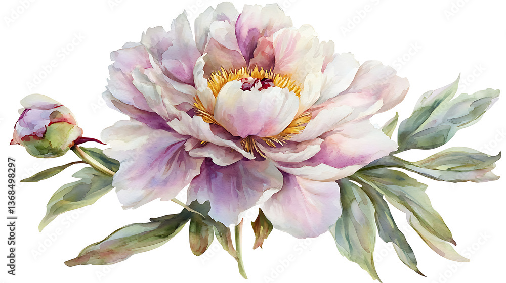 Obraz premium A beautiful flower with a green stem and leaves