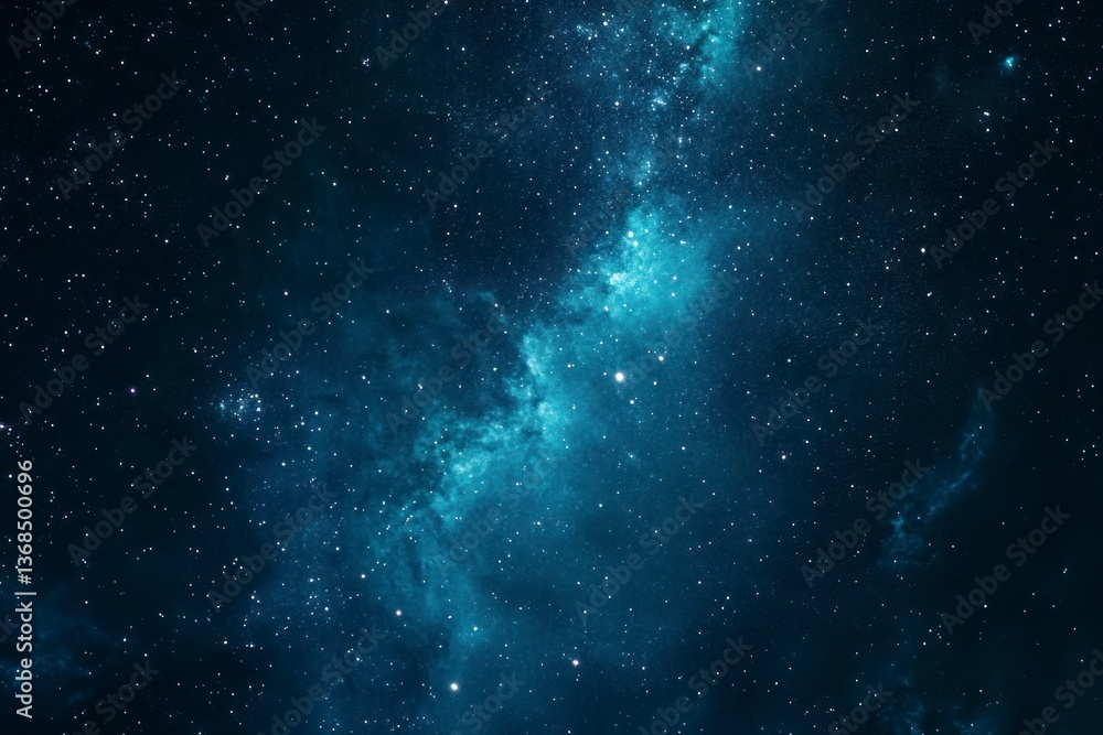 Fototapeta premium Deep Space Nebula with Stars and Celestial Clouds Background Image