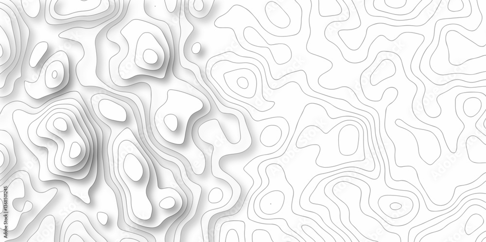 Abstract curve grid map and topo contour map on white background, Topographic contour lines. Seamless pattern with lines Topographic map. Geographic mountain relief diagram line wave carve design. Abstract curve grid map and topo contour map on white background, Topographic contour lines. Seamless pattern with lines Topographic map. Geographic mountain relief diagram line wave carve design.