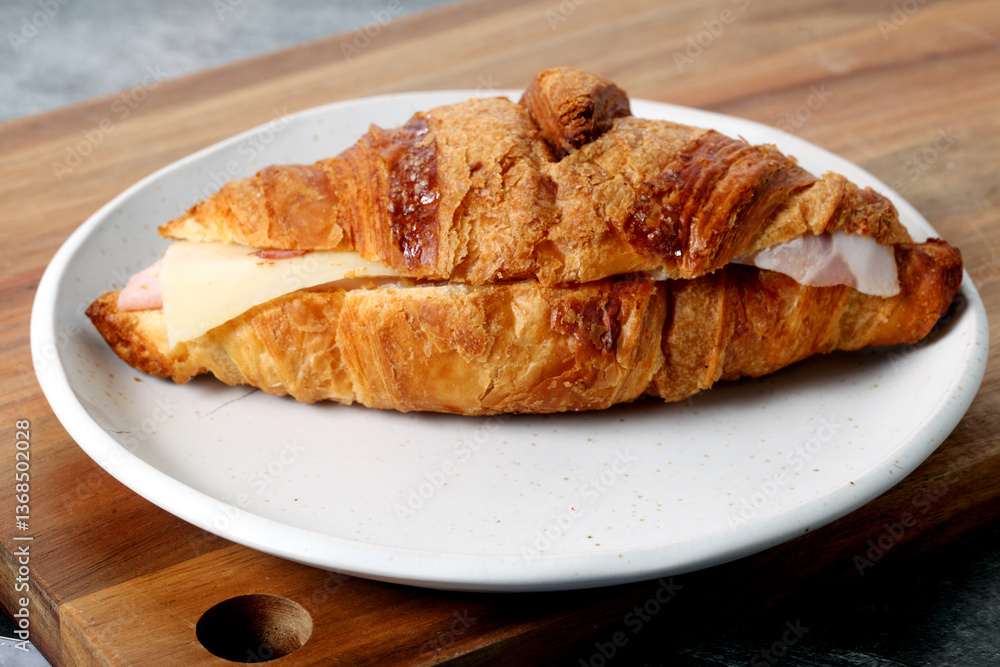 Ham and cheese croissant Ham and cheese croissant