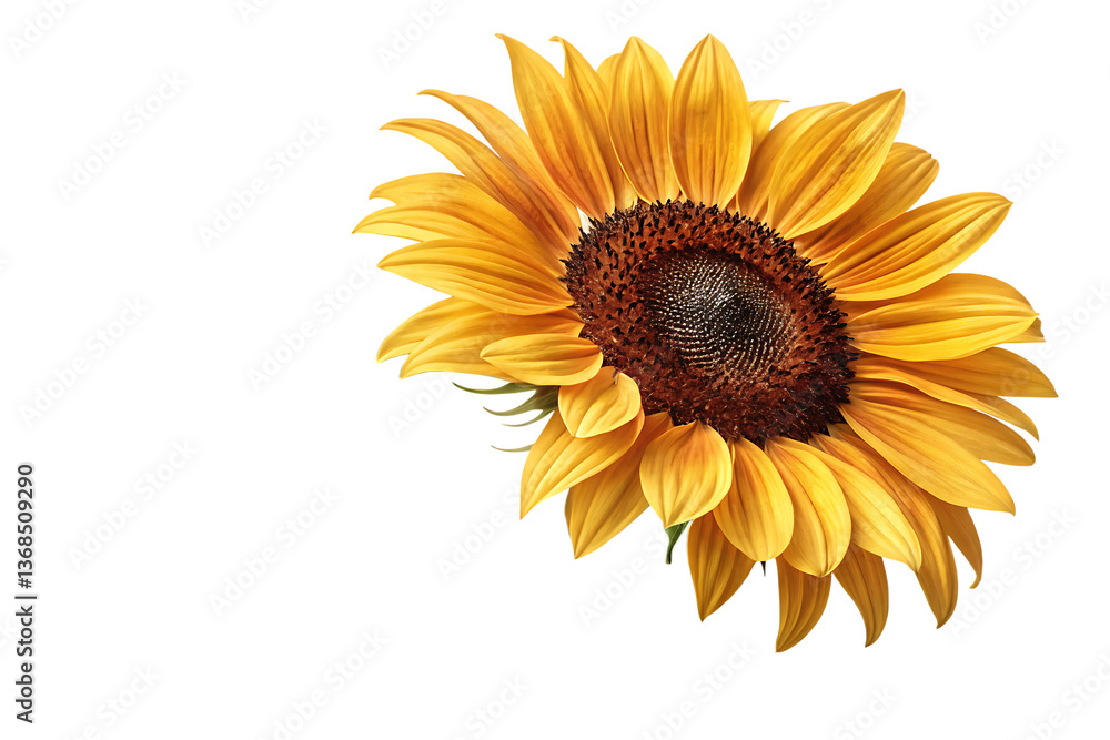 Fototapeta premium sunflower isolated on white background