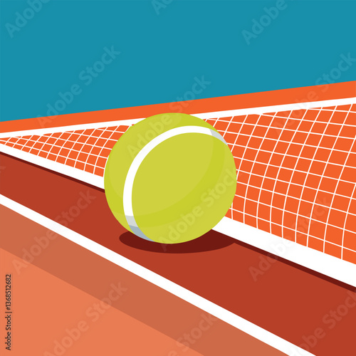 Tenis ball on the court