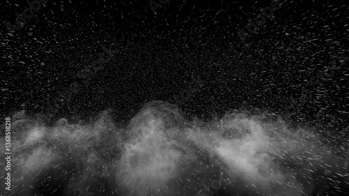 Blowing Snow, seamless loop with Alpha Channel, 25 FPS.