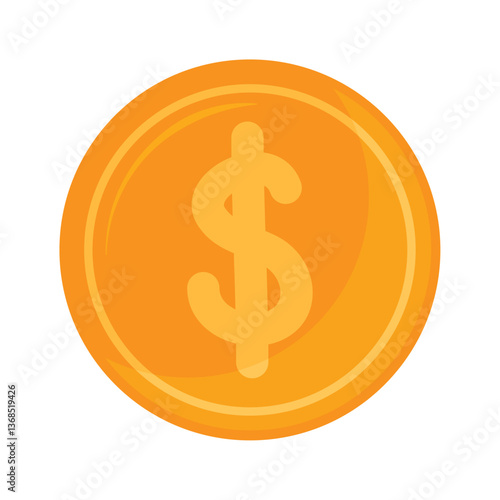 vector image of coins icon with white background