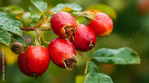 Fototapeta Naklejka Na Ścianę i Meble -  Professional Image of Fruits of Rosa Canina Dog Rose for Creative Projects